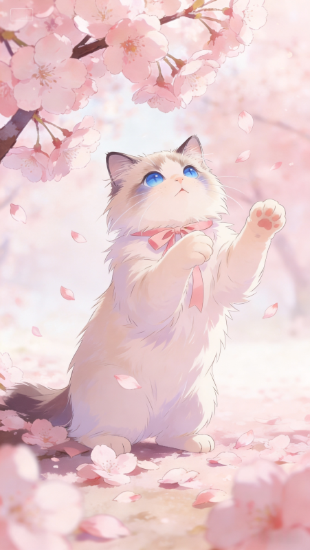 【手机壁纸20260310】粉粉猫-讯唯工作室
