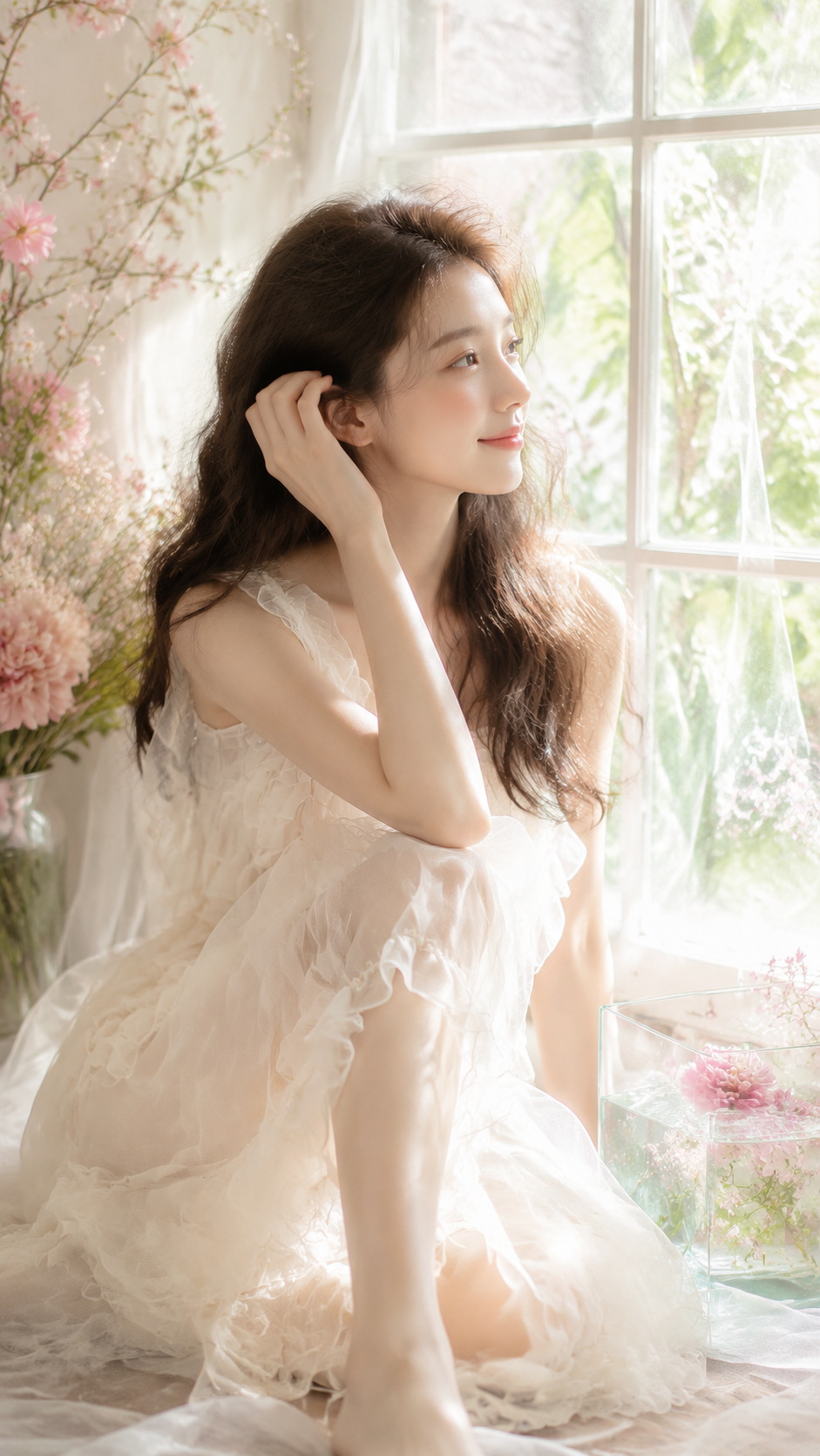 V3-侧望窗外 · 温婉侧脸